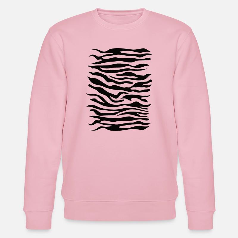 Zebra pattern black - Stanley/Stella CHANGER Unisex Organic Sweatshirt - cotton pink