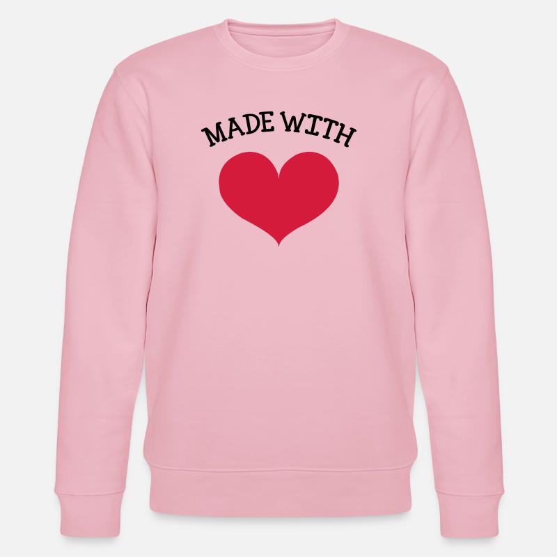 made with love - Stanley/Stella Unisex Bio-Sweatshirt CHANGER  - Hellrosa