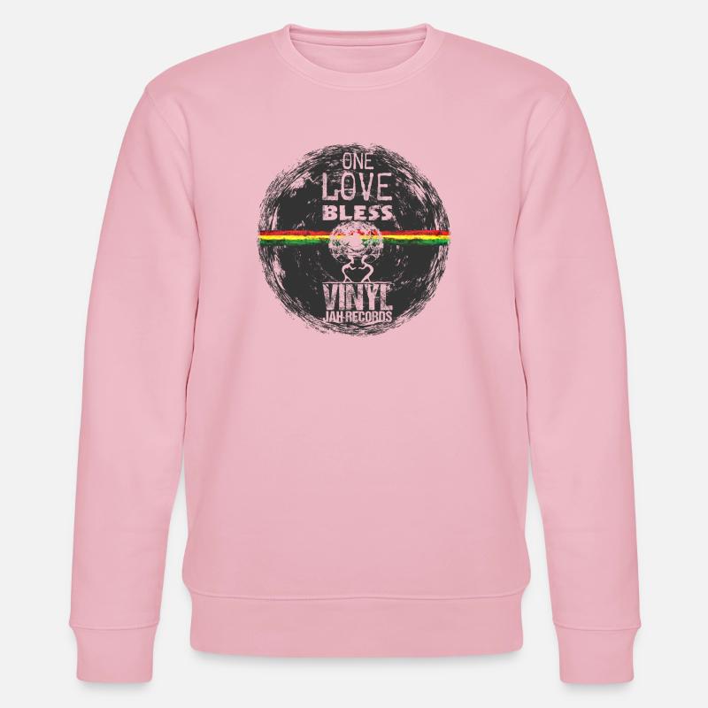 One Love Reggae - Stanley/Stella Unisex Bio-Sweatshirt CHANGER  - Hellrosa