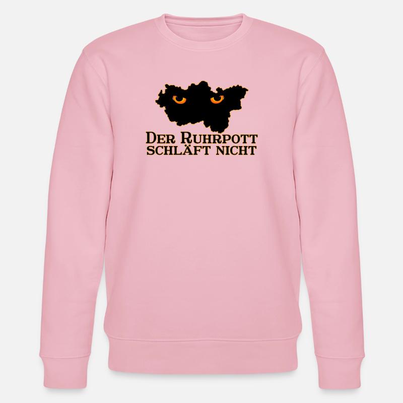 Der Ruhrpott schläft nicht - Stanley/Stella Unisex Bio-Sweatshirt CHANGER - Hellrosa