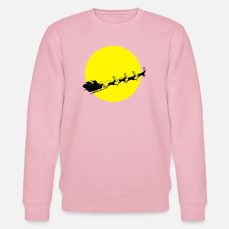 frohes_fest_weihnachtsmann - Stanley/Stella Unisex Bio-Sweatshirt CHANGER  - Hellrosa