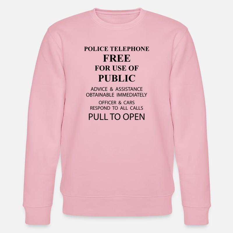 police box text - Stanley/Stella Unisex Bio-Sweatshirt CHANGER  - Hellrosa