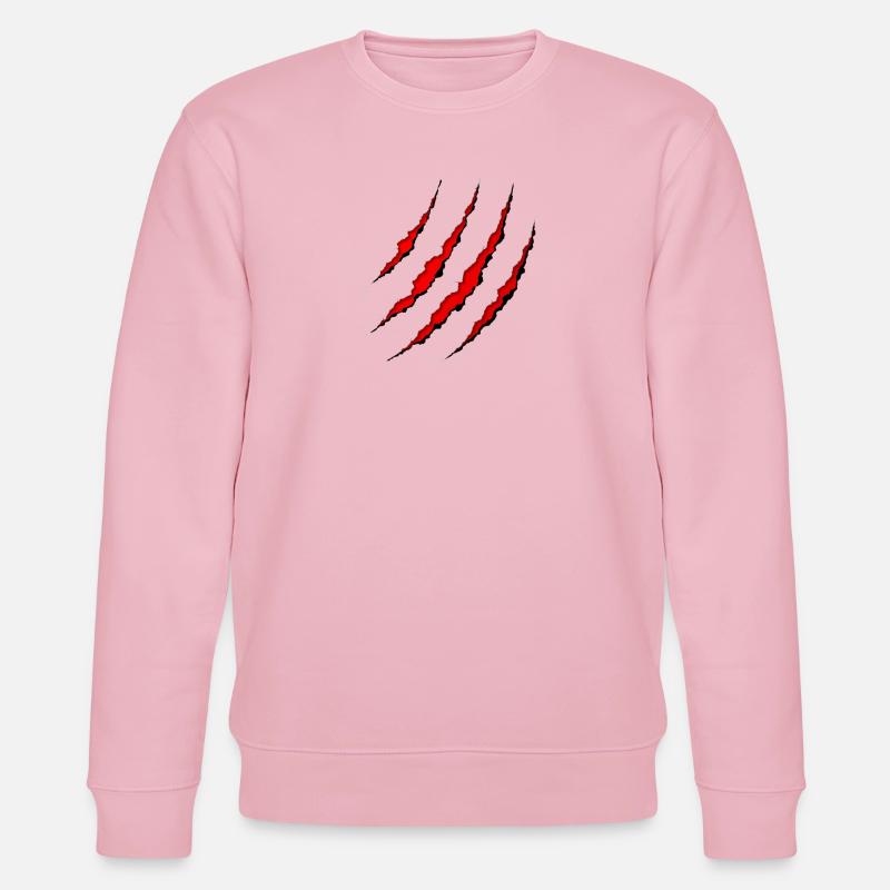 Scratch marks Wolf claw - Stanley/Stella CHANGER Unisex Organic Sweatshirt - cotton pink
