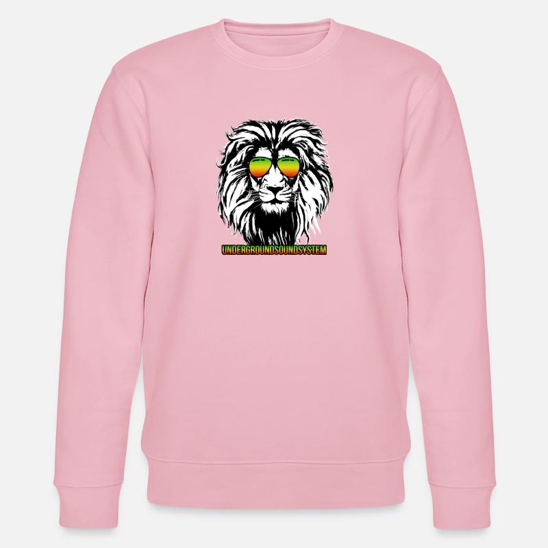 Löwe Regenbogen Sonnenbrille - Stanley/Stella Unisex Bio-Sweatshirt CHANGER  - Hellrosa