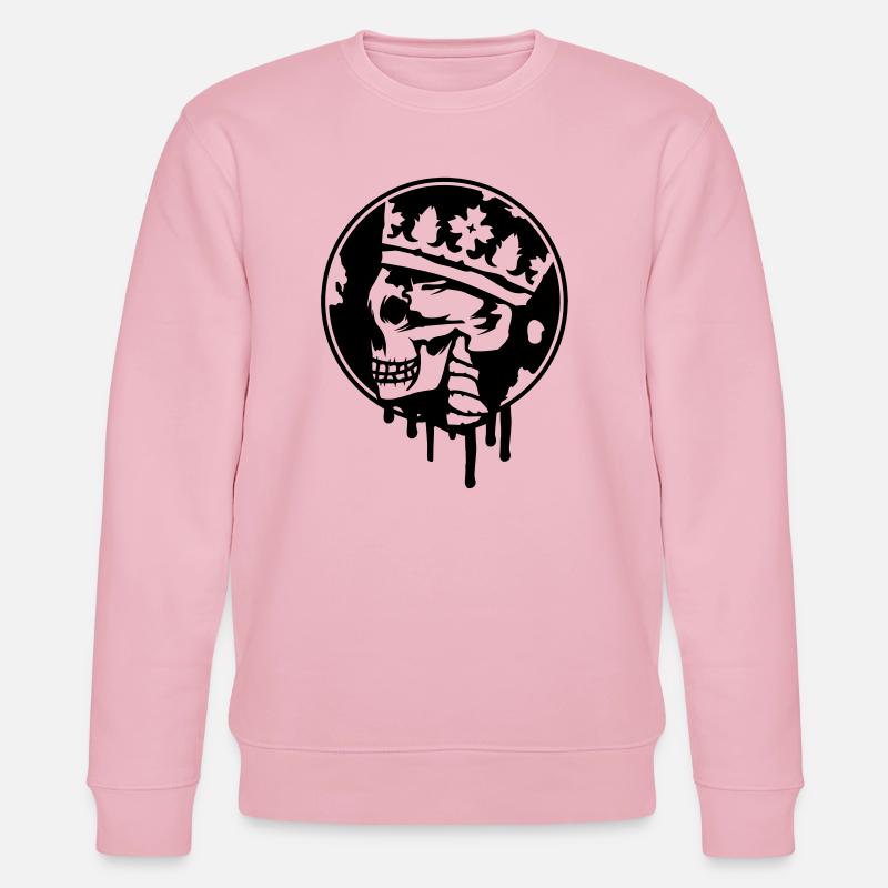 Totenschädel mit Krone Graffiti - Stanley/Stella Unisex Bio-Sweatshirt CHANGER  - Hellrosa