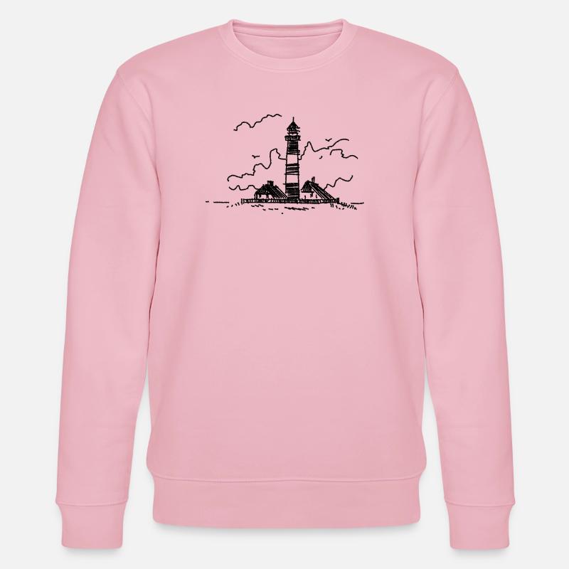 Leuchtturm Westerhever klassisch - Stanley/Stella Unisex Bio-Sweatshirt CHANGER  - Hellrosa