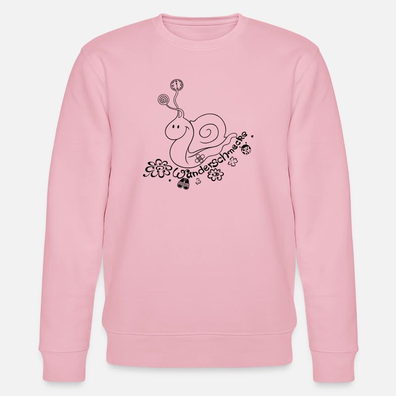 Snail with compass, binoculars, ladybird - Stanley/Stella CHANGER Unisex Organic Sweatshirt - cotton pink