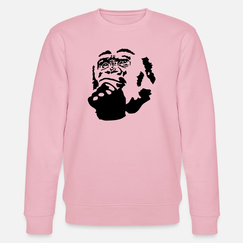 monkey - Stanley/Stella CHANGER Unisex Organic Sweatshirt - cotton pink