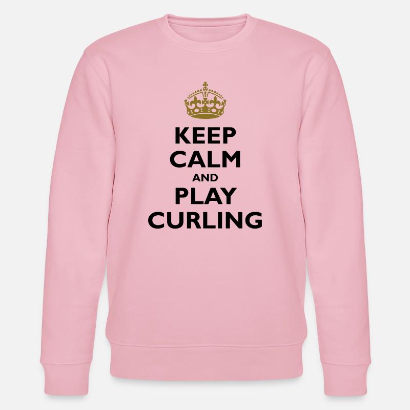 Keep calm and play curling - Stanley/Stella CHANGER Unisex Organic Sweatshirt - cotton pink