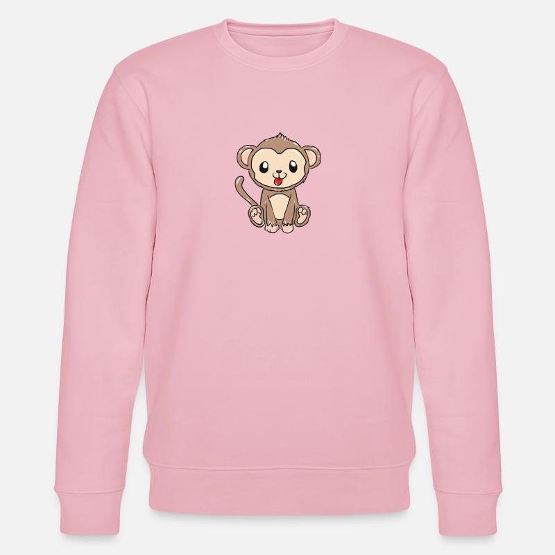 Affe - Stanley/Stella Unisex Bio-Sweatshirt CHANGER  - Hellrosa