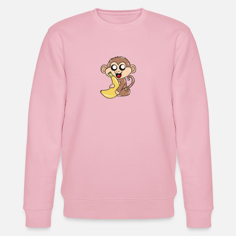 Affe - Stanley/Stella Unisex Bio-Sweatshirt CHANGER  - Hellrosa