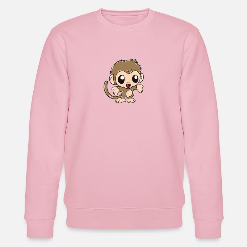 Affe - Stanley/Stella Unisex Bio-Sweatshirt CHANGER  - Hellrosa