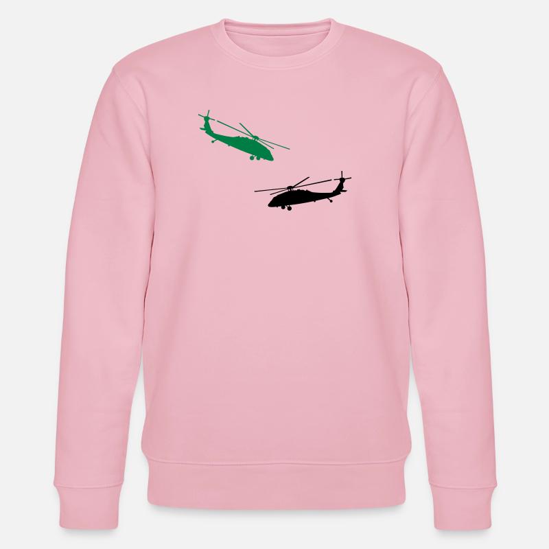 hubschrauber helikopter militär - Stanley/Stella Unisex Bio-Sweatshirt CHANGER  - Hellrosa