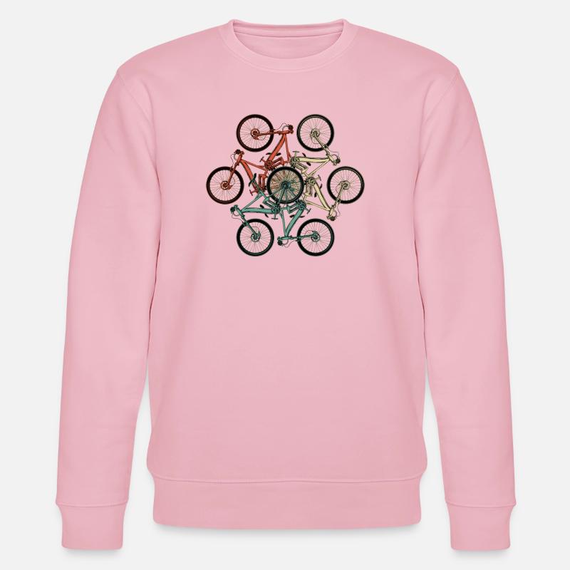 Bike Stack Collage - Stanley/Stella Unisex Bio-Sweatshirt CHANGER  - Hellrosa