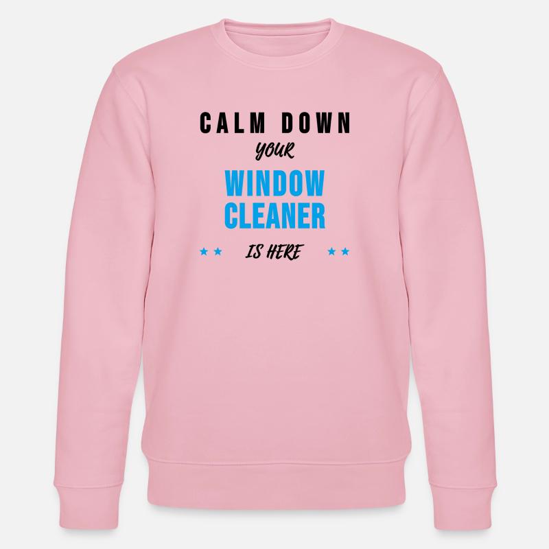 Fensterputzer Gebäudereiniger Sprüche Geschenk - Stanley/Stella Unisex Bio-Sweatshirt CHANGER  - Hellrosa