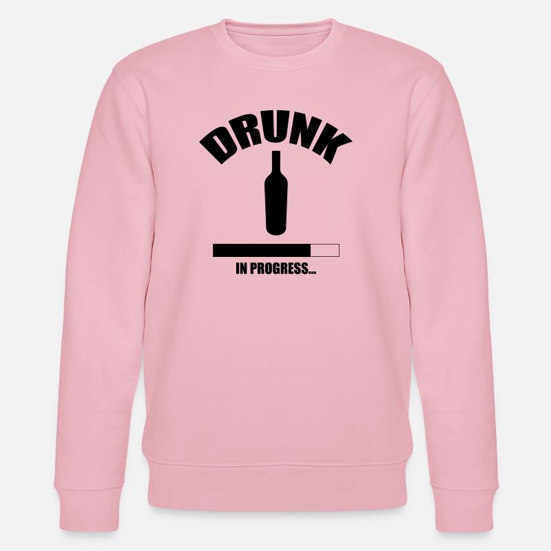 Drunk in progress... - Stanley/Stella CHANGER Unisex Organic Sweatshirt - cotton pink