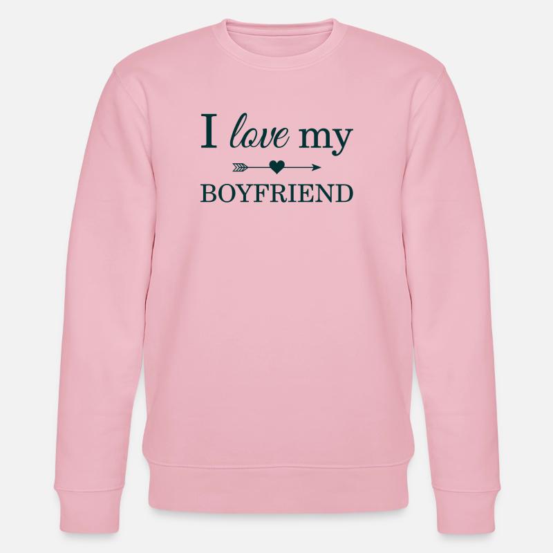 Ich liebe meinen Freund - Stanley/Stella Unisex Bio-Sweatshirt CHANGER  - Hellrosa