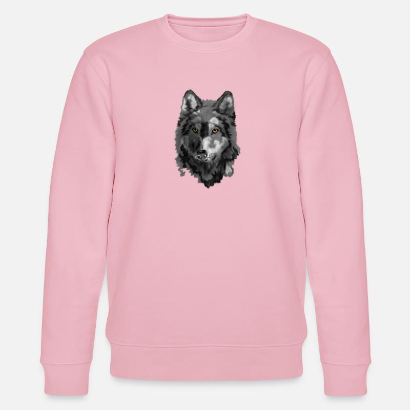 Wolf - Stanley/Stella Unisex Bio-Sweatshirt CHANGER  - Hellrosa