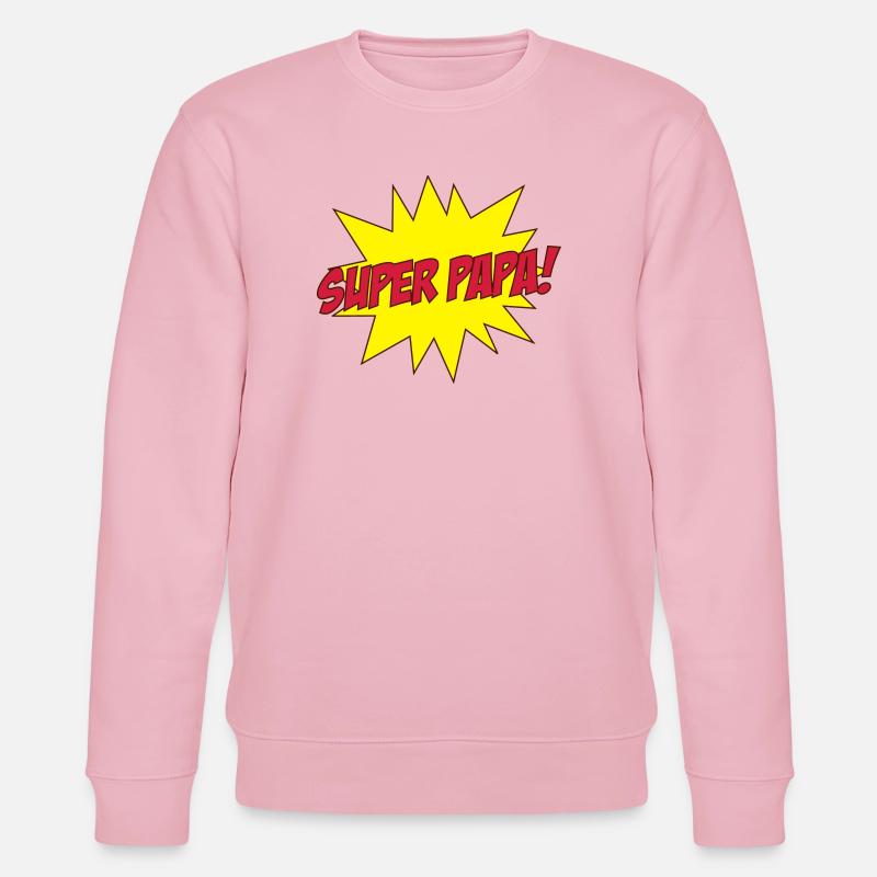 Super Papa ! - Stanley/Stella Unisex Bio-Sweatshirt CHANGER  - Hellrosa