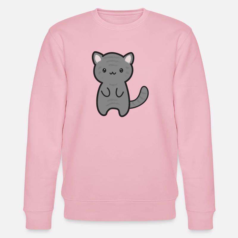 Tiger Katze - Stanley/Stella Unisex Bio-Sweatshirt CHANGER  - Hellrosa