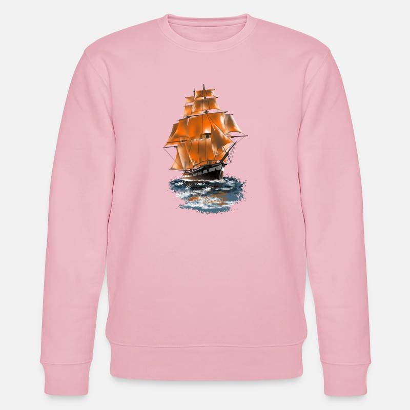 Segelschiff - Stanley/Stella Unisex Bio-Sweatshirt CHANGER  - Hellrosa