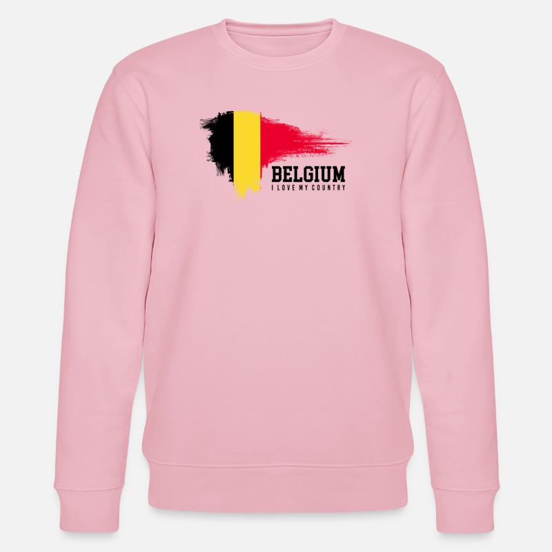 Gelber Strich Roter Spritzer - Stanley/Stella Unisex Bio-Sweatshirt CHANGER - Hellrosa