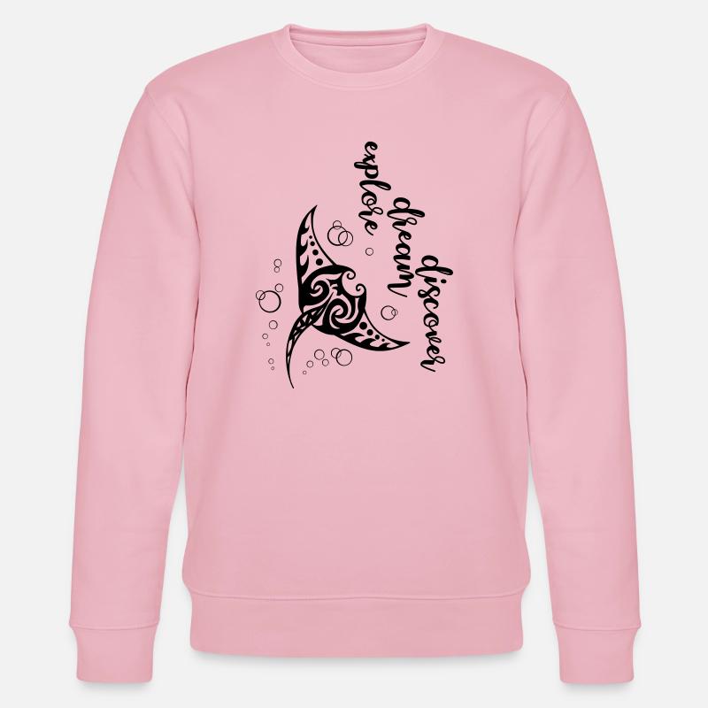 Explore Dream Discover - Manta - Stanley/Stella Unisex Bio-Sweatshirt CHANGER  - Hellrosa