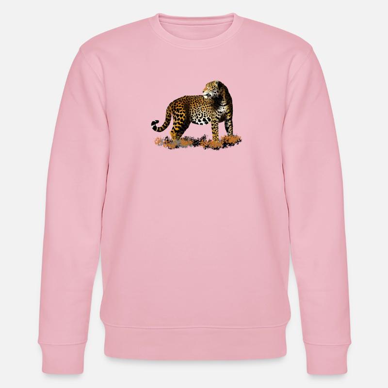 Leopard - Stanley/Stella Unisex Bio-Sweatshirt CHANGER  - Hellrosa