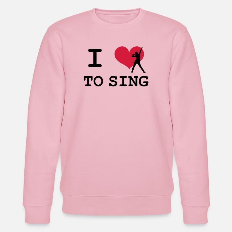 I Love To Sing - Stanley/Stella Unisex Bio-Sweatshirt CHANGER  - Hellrosa
