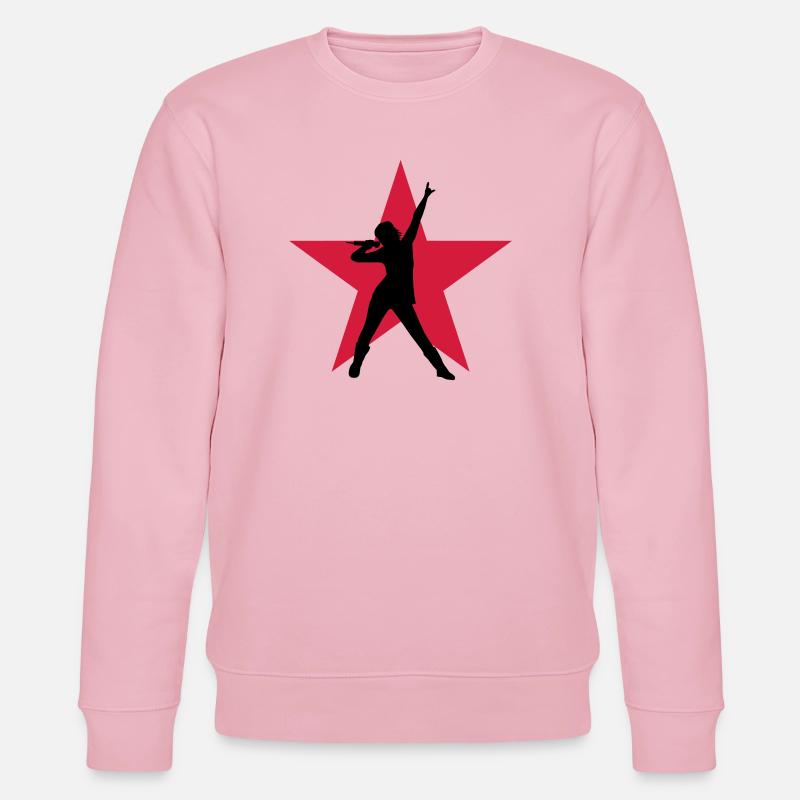 Singer / Sänger / Chanter - Stanley/Stella Unisex Bio-Sweatshirt CHANGER  - Hellrosa