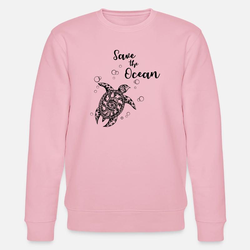 Save the Ocean - Turtle - Stanley/Stella Unisex Bio-Sweatshirt CHANGER  - Hellrosa