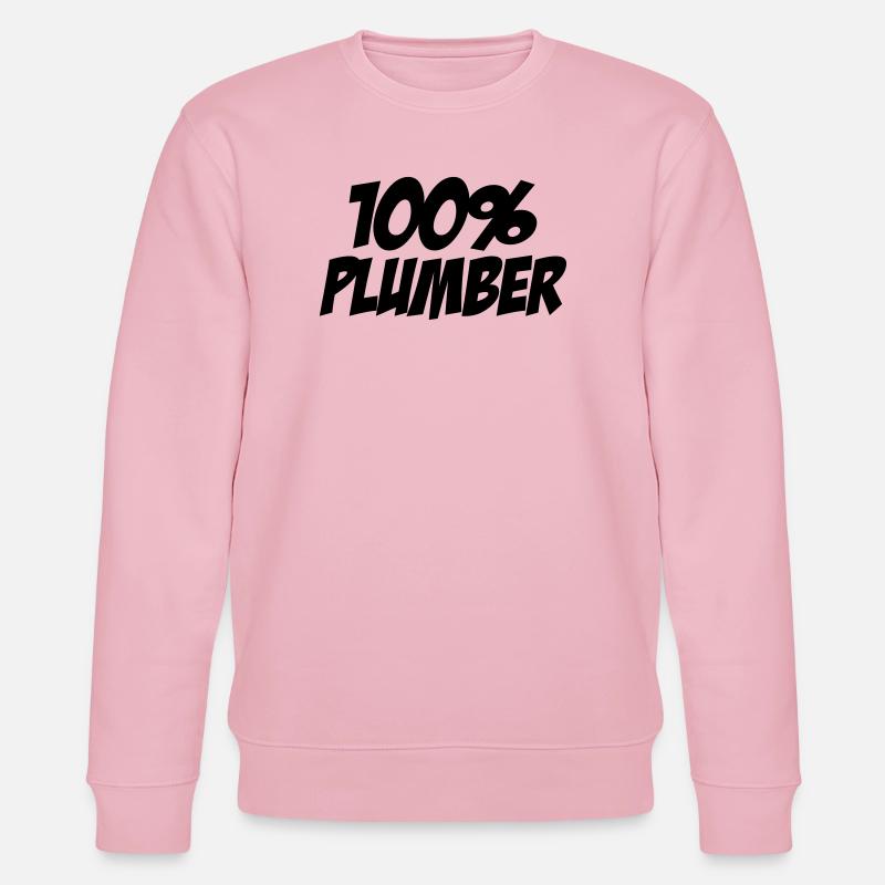 100% Plumber - Stanley/Stella Unisex Bio-Sweatshirt CHANGER  - Hellrosa
