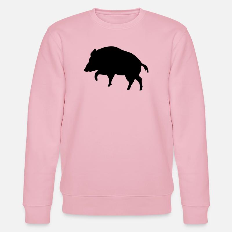wildschwein tier jäger - Stanley/Stella Unisex Bio-Sweatshirt CHANGER  - Hellrosa