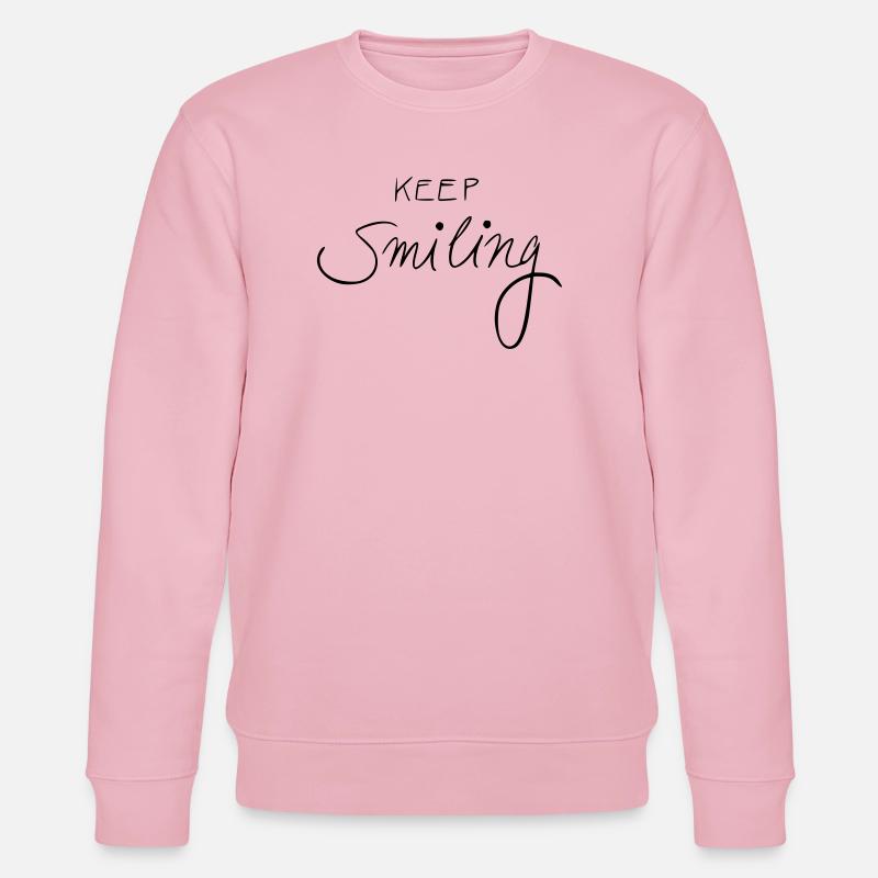 keep smiling - Stanley/Stella Unisex Bio-Sweatshirt CHANGER  - Hellrosa