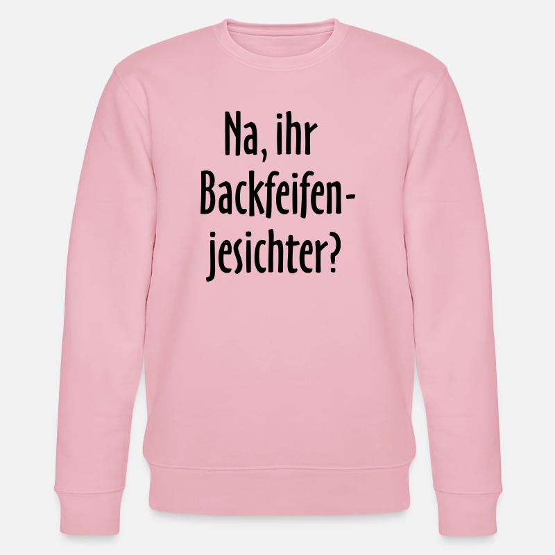 Berlin Spruch: Na, ihr Backfeifenjesichter? - Stanley/Stella Unisex Bio-Sweatshirt CHANGER  - Hellrosa