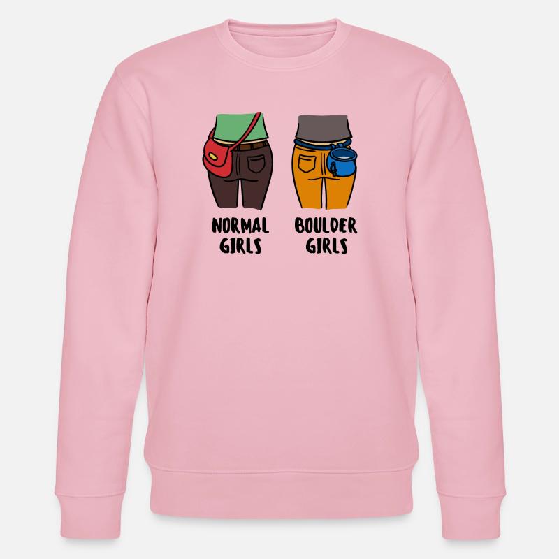 Rocher rocher escalade alpinisme drôle - Sweat bio CHANGER Stanley/Stella Unisexe - rose pâle