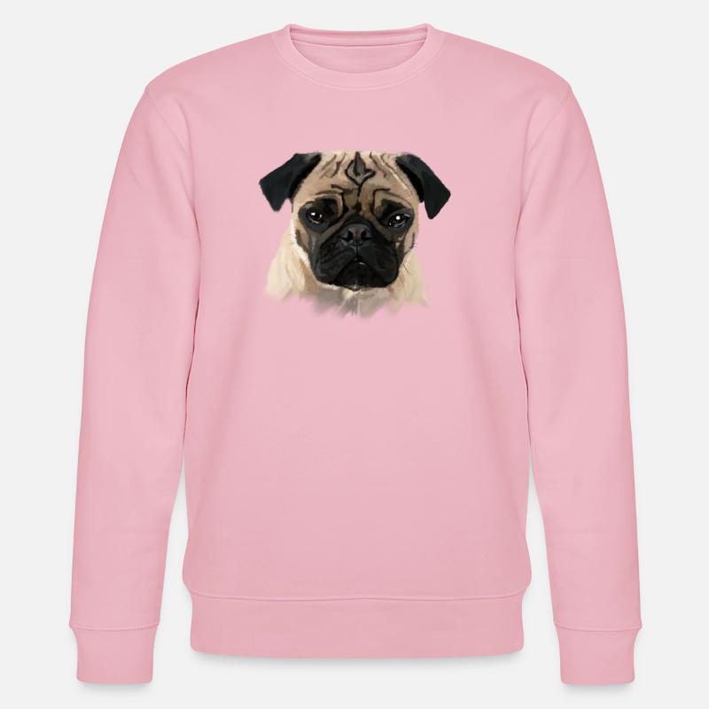 Mops - Stanley/Stella Unisex Bio-Sweatshirt CHANGER  - Hellrosa