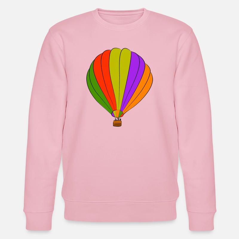 heissluftballon ballon luftfahrt - Stanley/Stella Unisex Bio-Sweatshirt CHANGER  - Hellrosa