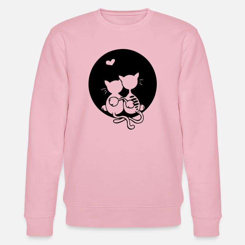 Katzen Paar - Stanley/Stella Unisex Bio-Sweatshirt CHANGER  - Hellrosa