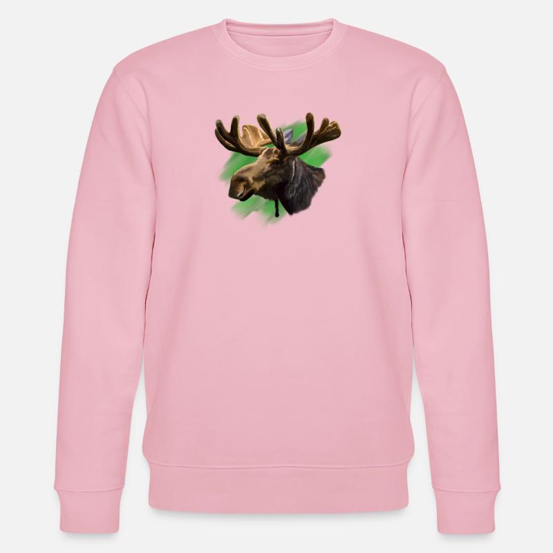 Elch - Stanley/Stella Unisex Bio-Sweatshirt CHANGER  - Hellrosa