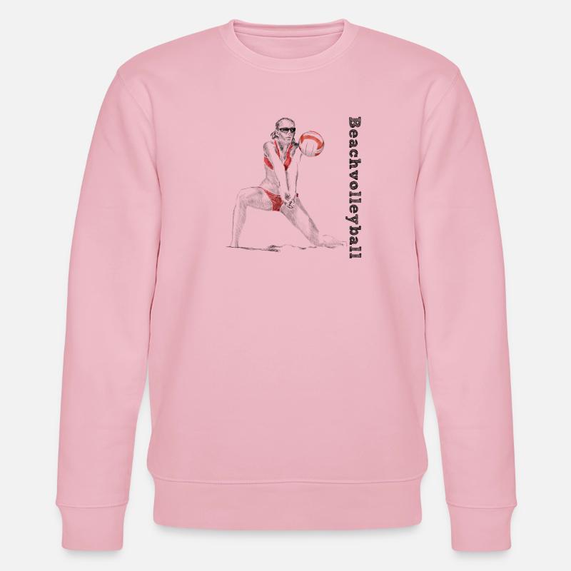 Beachvoleyball - Stanley/Stella Unisex Bio-Sweatshirt CHANGER  - Hellrosa