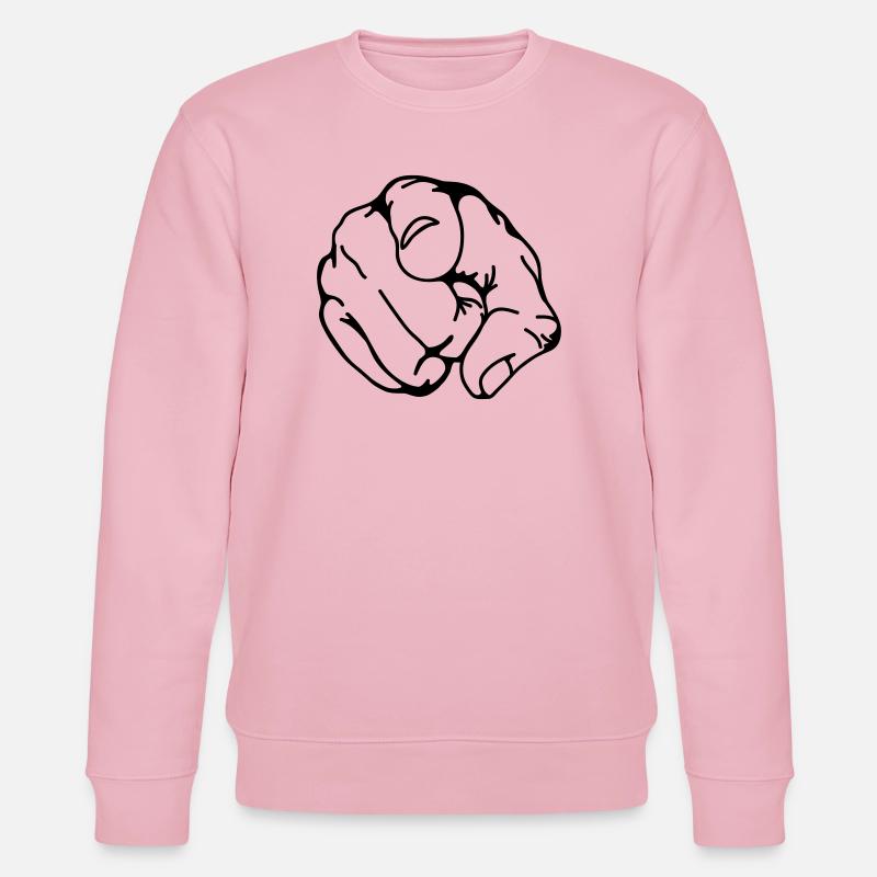 hand faust finger - Stanley/Stella Unisex Bio-Sweatshirt CHANGER  - Hellrosa