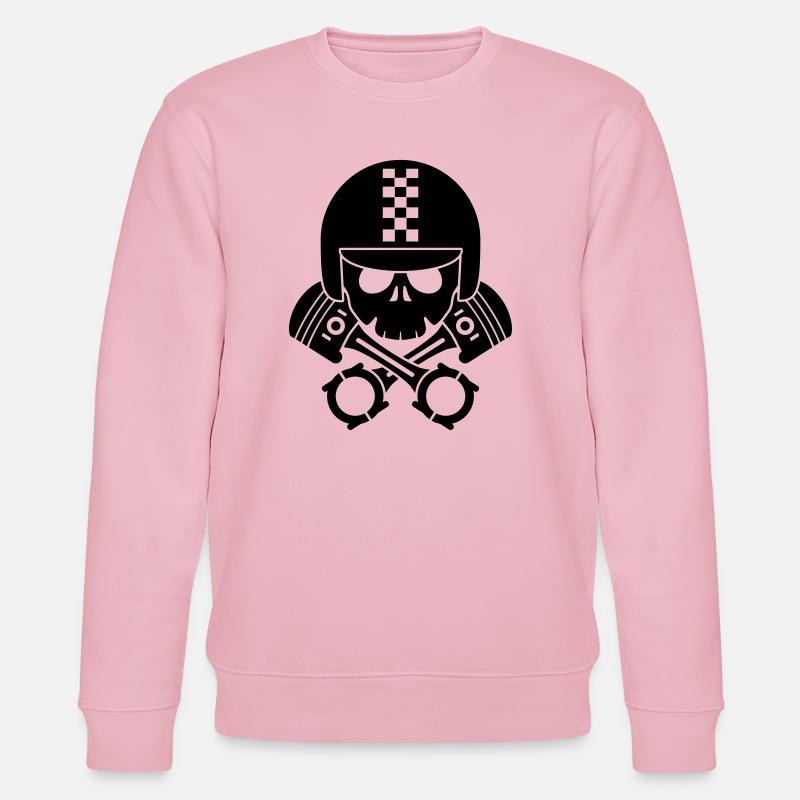 schädel helm kolben - Stanley/Stella Unisex Bio-Sweatshirt CHANGER  - Hellrosa