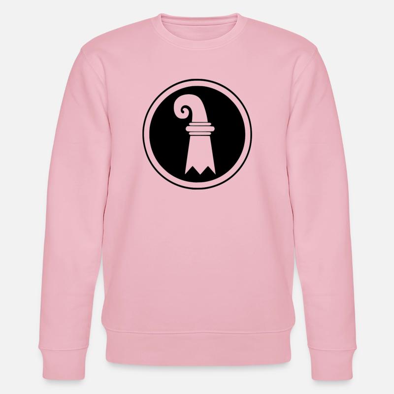 Drapeau de Bâle en cercle - Sweat bio CHANGER Stanley/Stella Unisexe - rose pâle