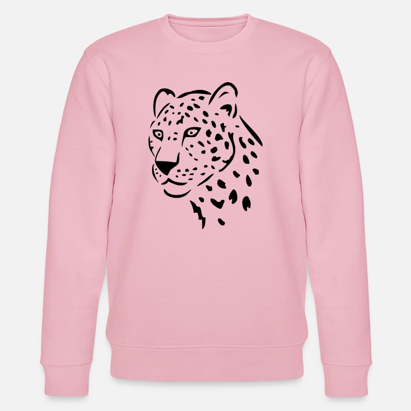 léopard - Sweat bio CHANGER Stanley/Stella Unisexe - rose pâle