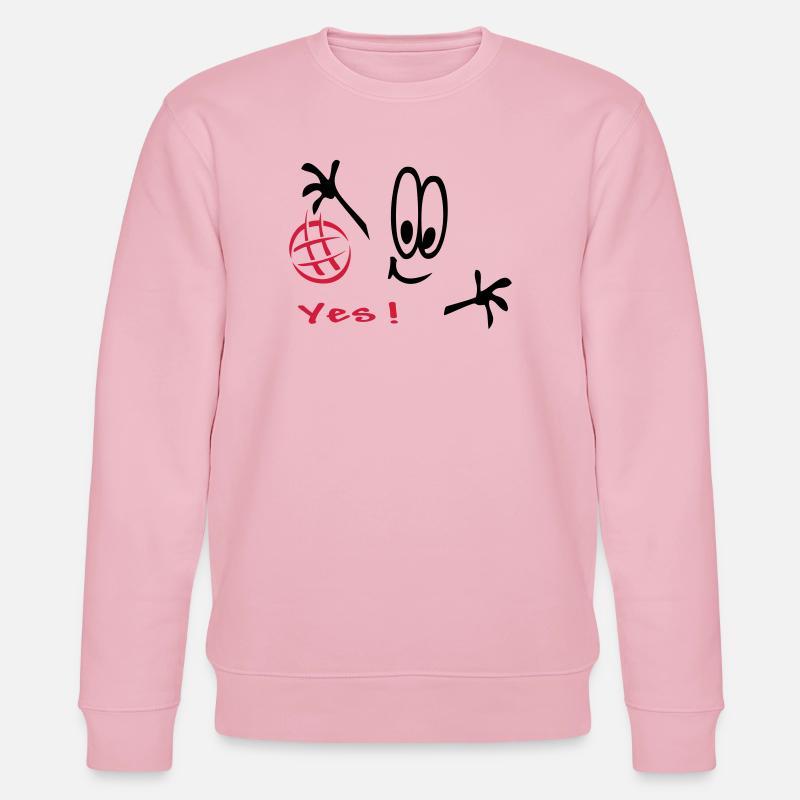 Handball, Comic, Sport - Stanley/Stella Unisex Bio-Sweatshirt CHANGER  - Hellrosa