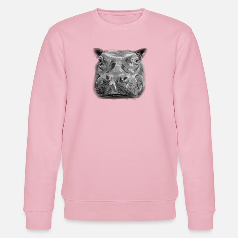 Nilpferd - Stanley/Stella Unisex Bio-Sweatshirt CHANGER  - Hellrosa
