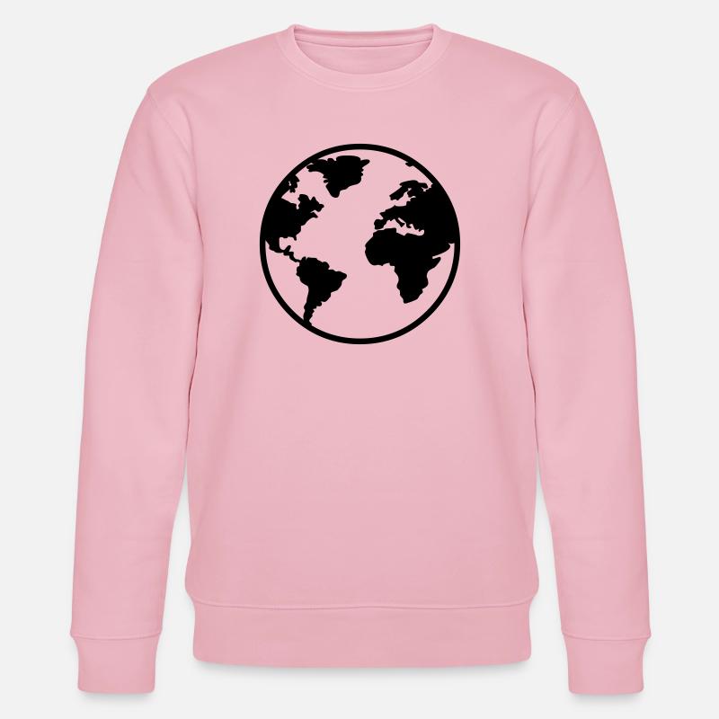 Erdkugel - Stanley/Stella Unisex Bio-Sweatshirt CHANGER  - Hellrosa
