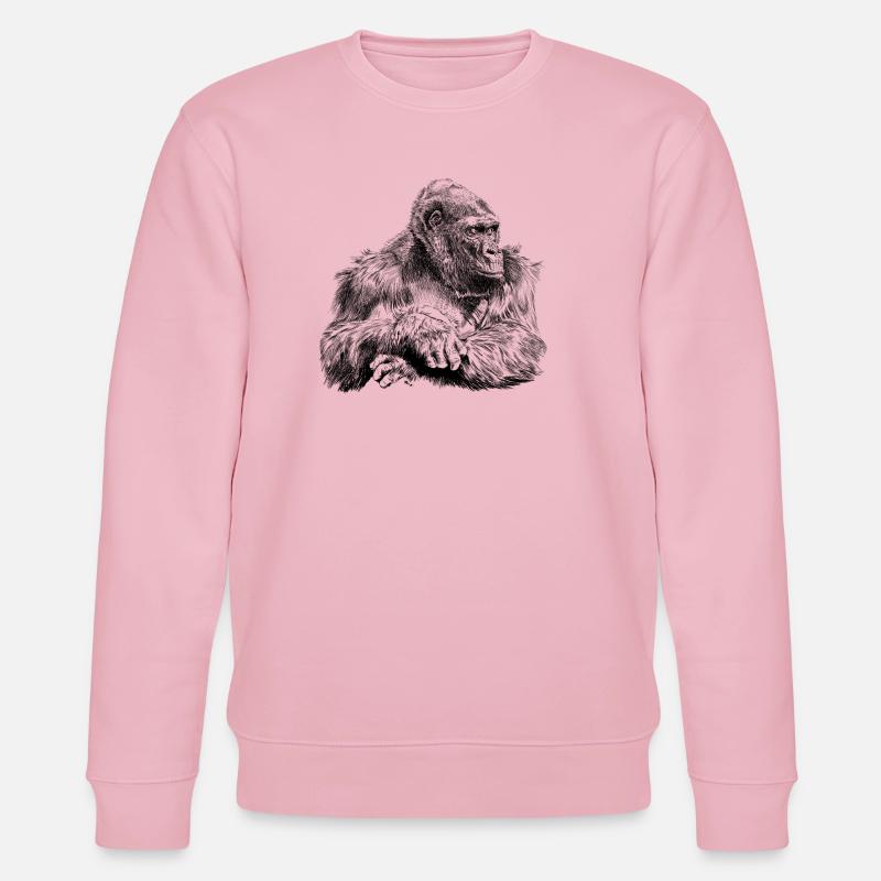 Gorilla - Stanley/Stella Unisex Bio-Sweatshirt CHANGER  - Hellrosa