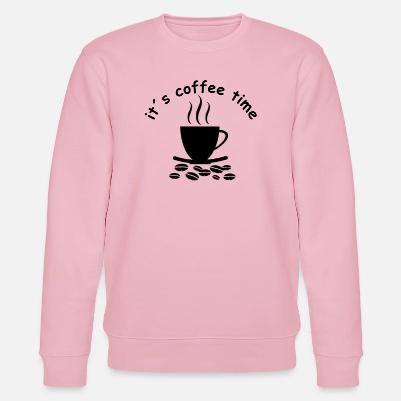 Kaffee Büro Schrift - Stanley/Stella Unisex Bio-Sweatshirt CHANGER  - Hellrosa